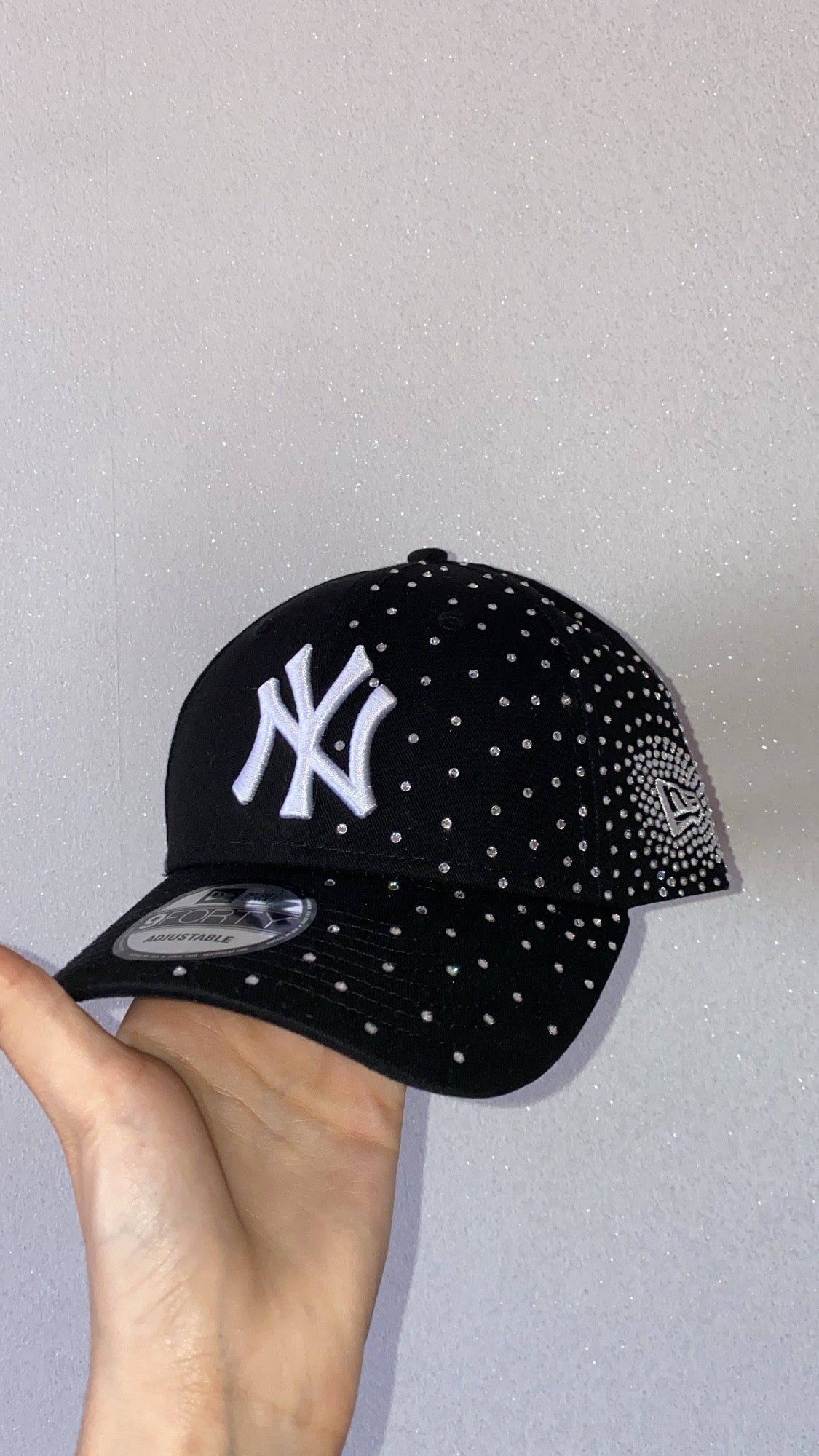 Cappello NY regolabile effetto sfumato nero