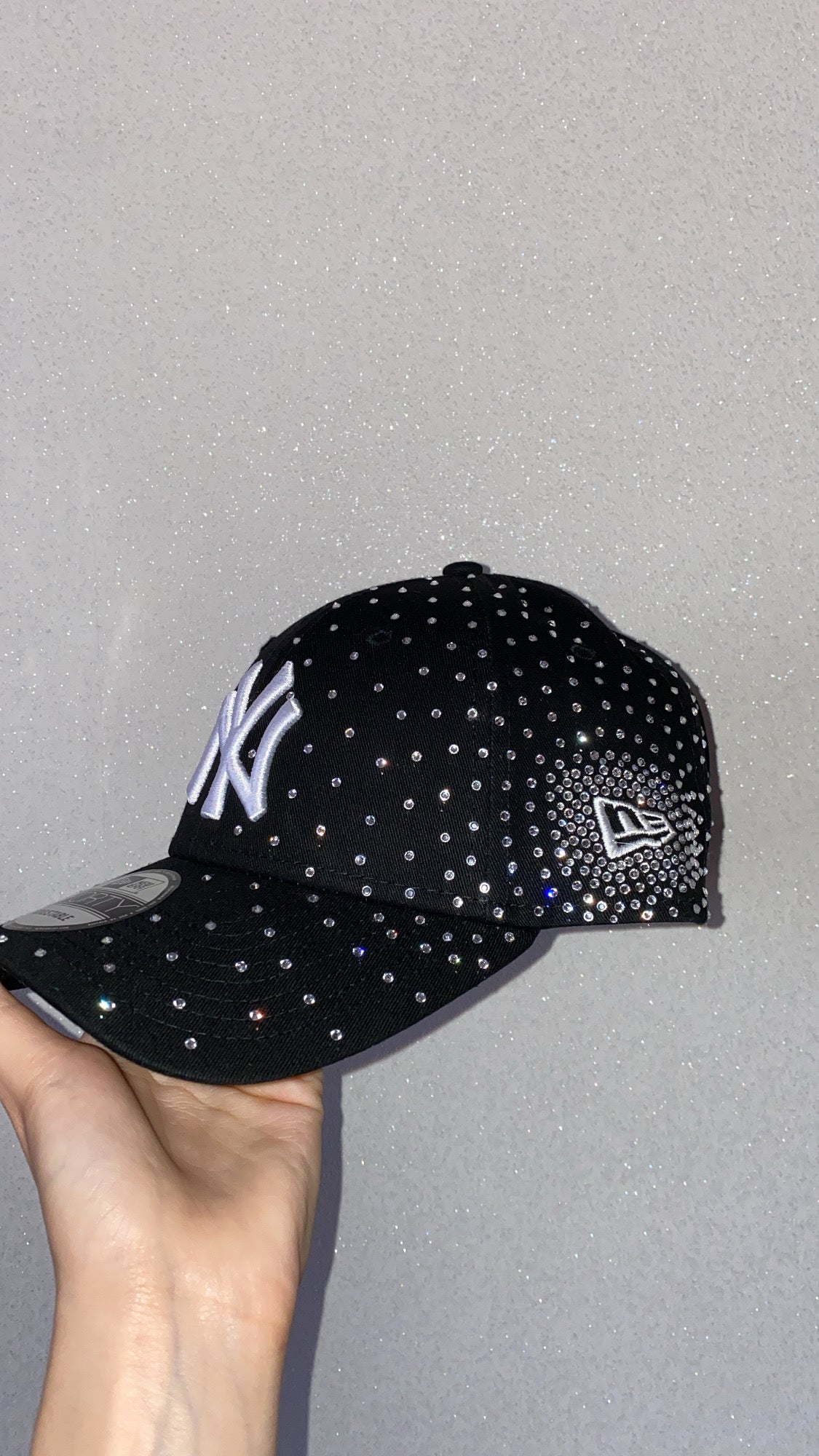 Cappello NY regolabile effetto sfumato nero