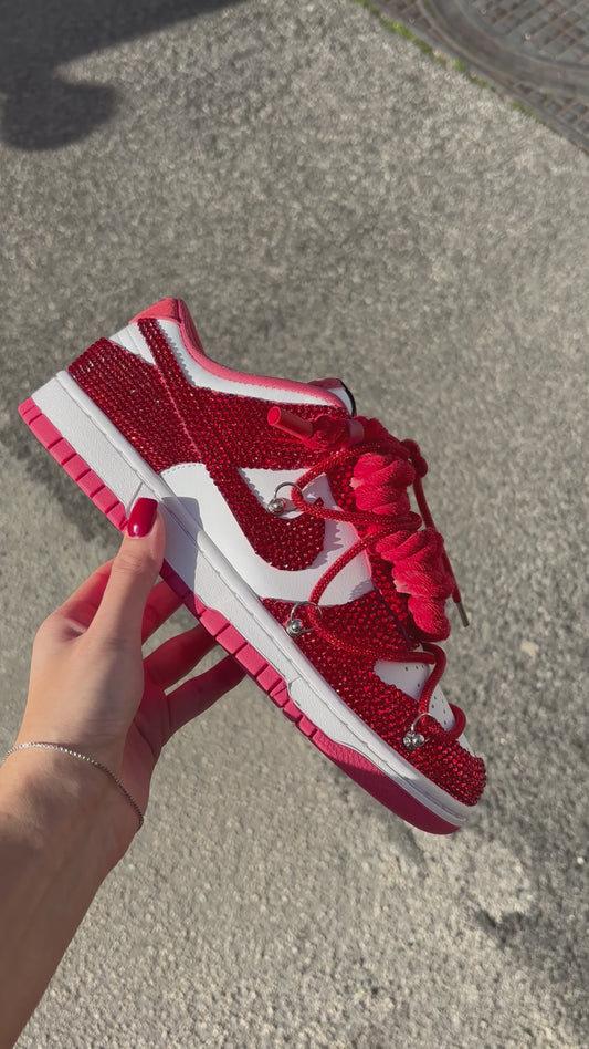Dunk rosse doppio laccio